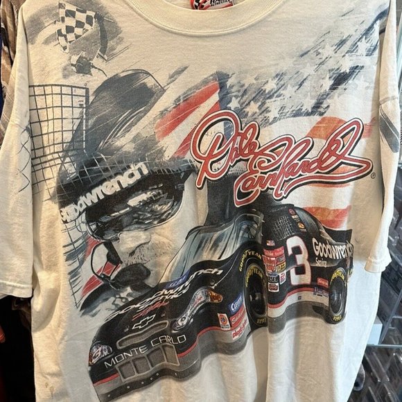 WOW Vintage Chase Authentics Shirt Men XL Dale Earnhardt All Over Print NASCAR - Picture 2 of 5